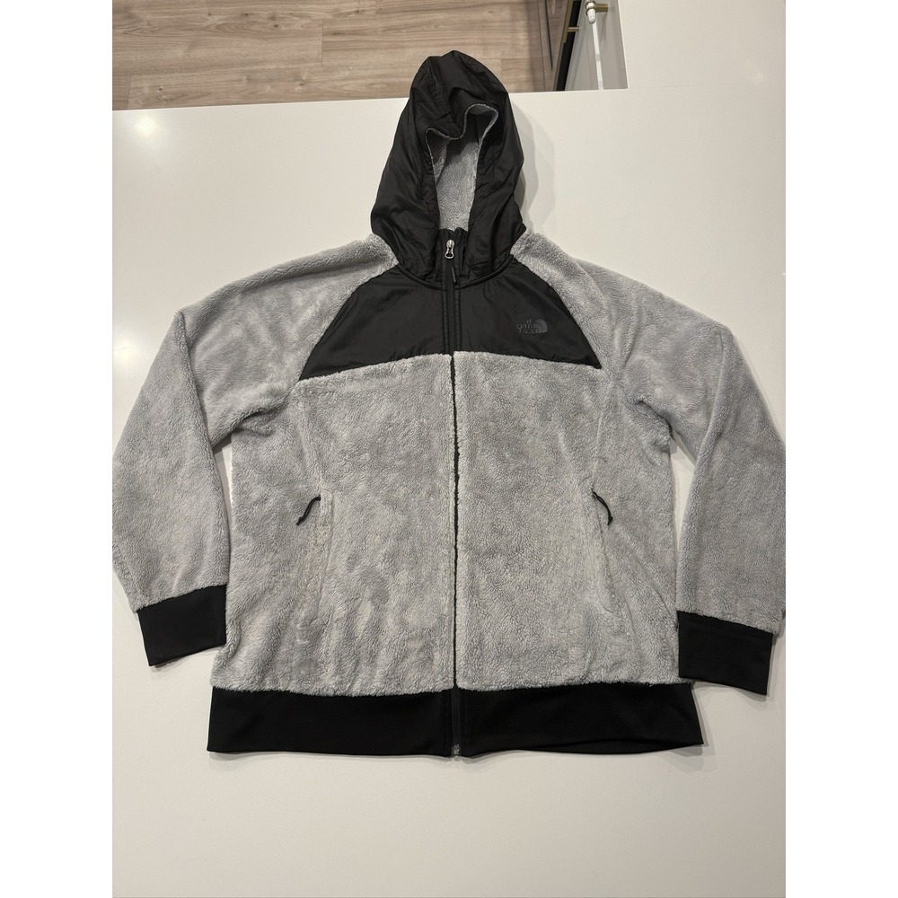 The North Face NFOA2TEB Fleece Jacket XL Gray Full Zip Hooded Unisex Outdoor